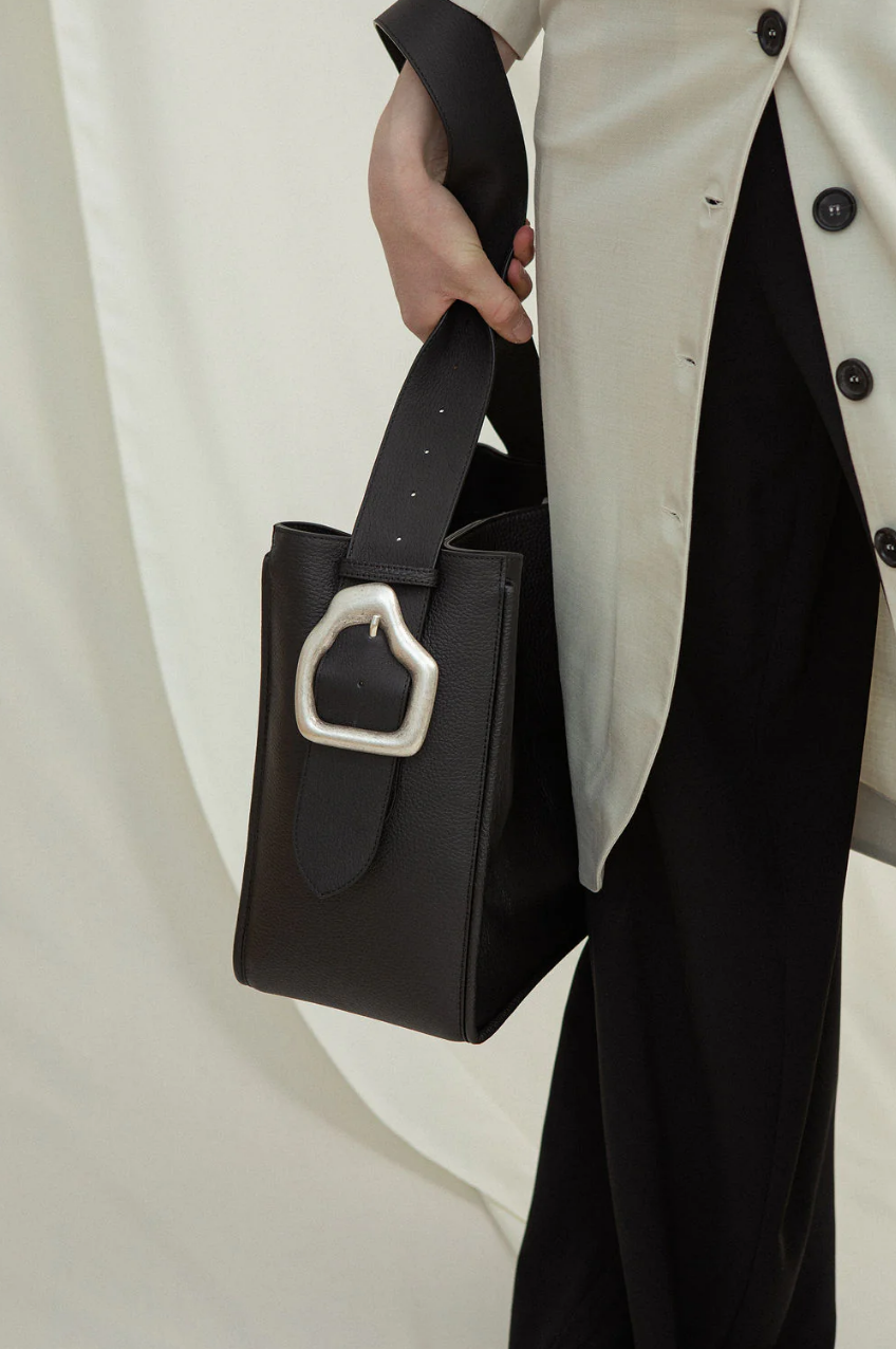 Masago Umber Suede Tote Bag