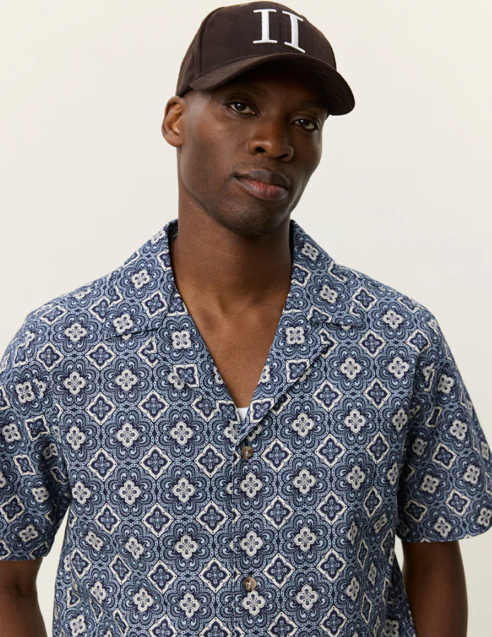 Lukas Arabesque AOP SS Shirt Blue Fog