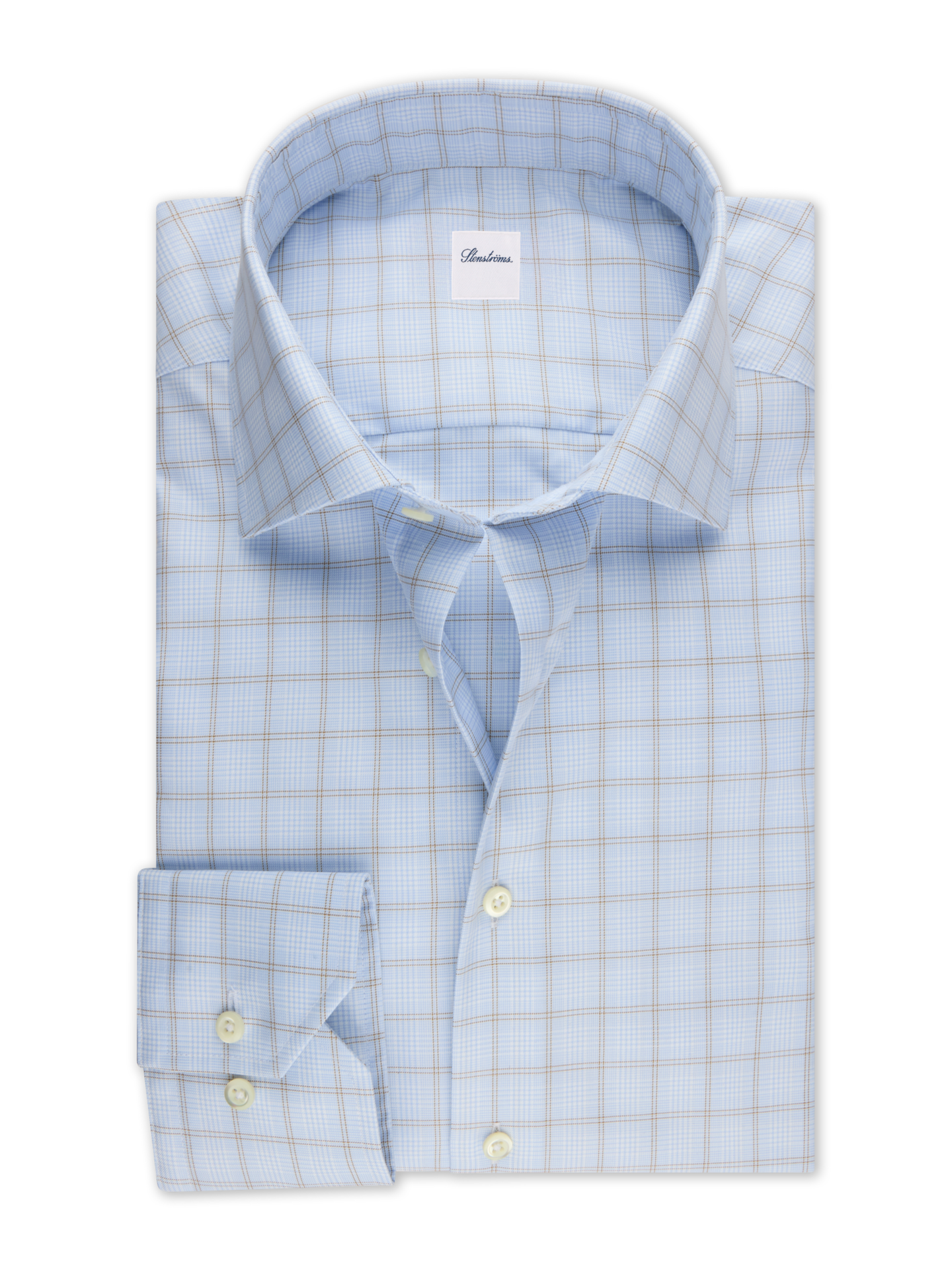 Light blue Checked Twill Regular Shirt