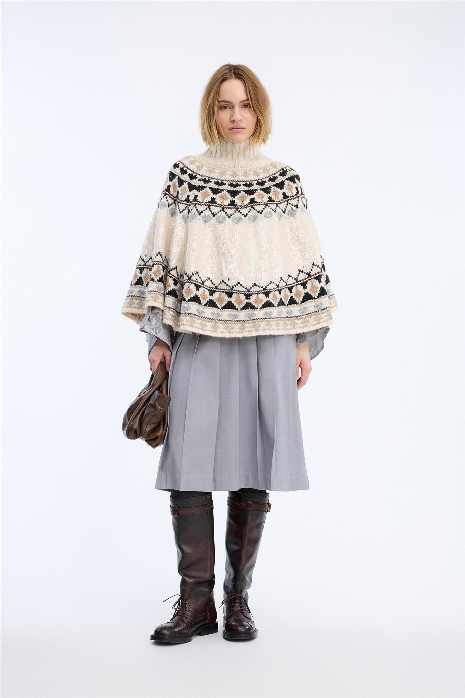 Verst Poncho Mix Creme