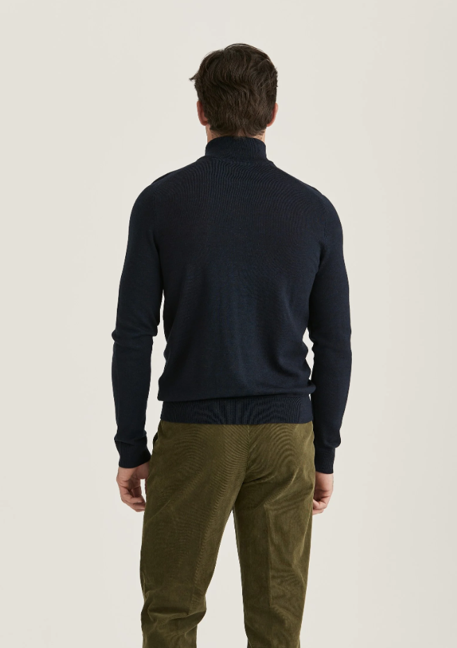 Merino John Zip Navy