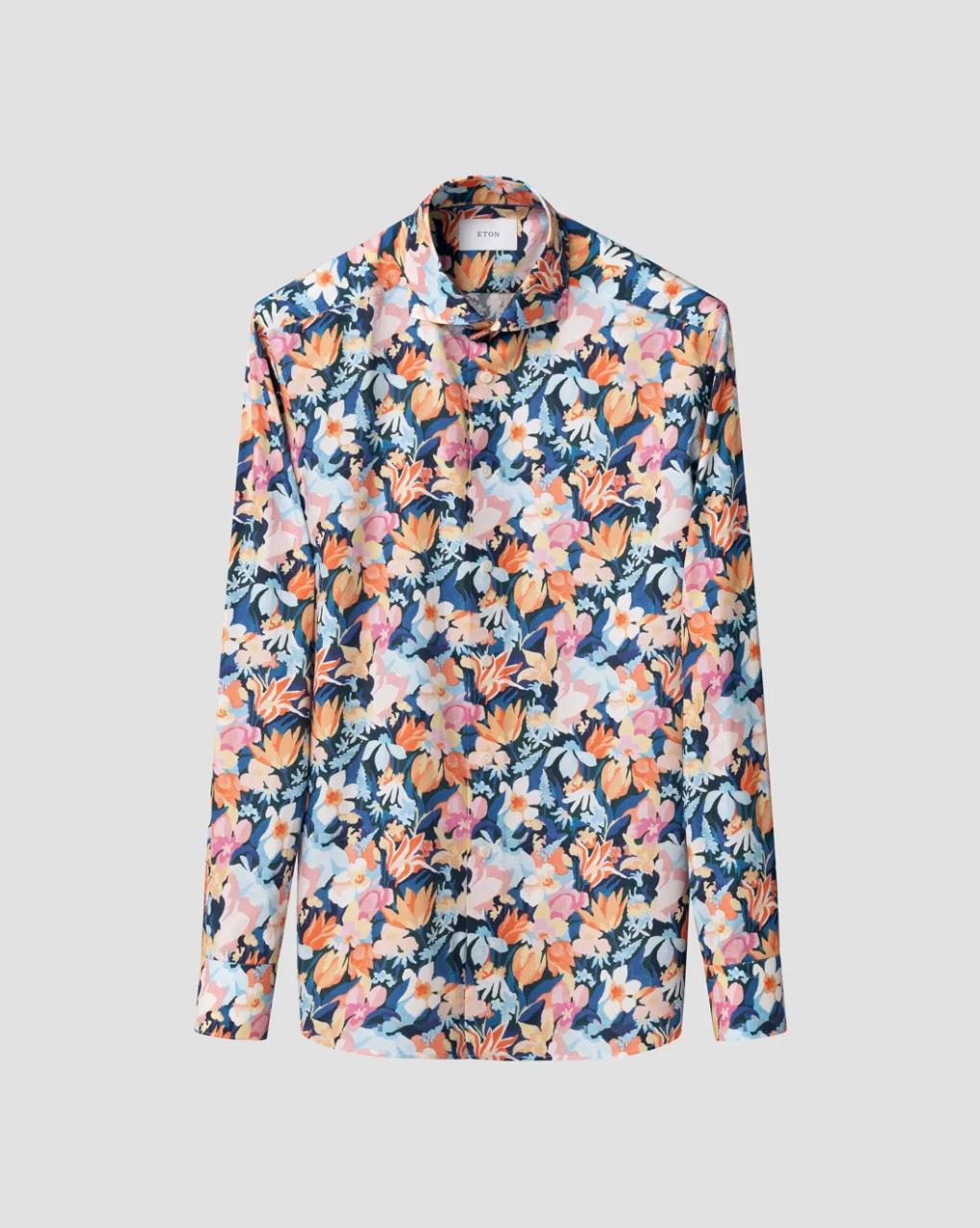 Multi Floral Cotton TENCEL Lyocell Slimfit Shirt