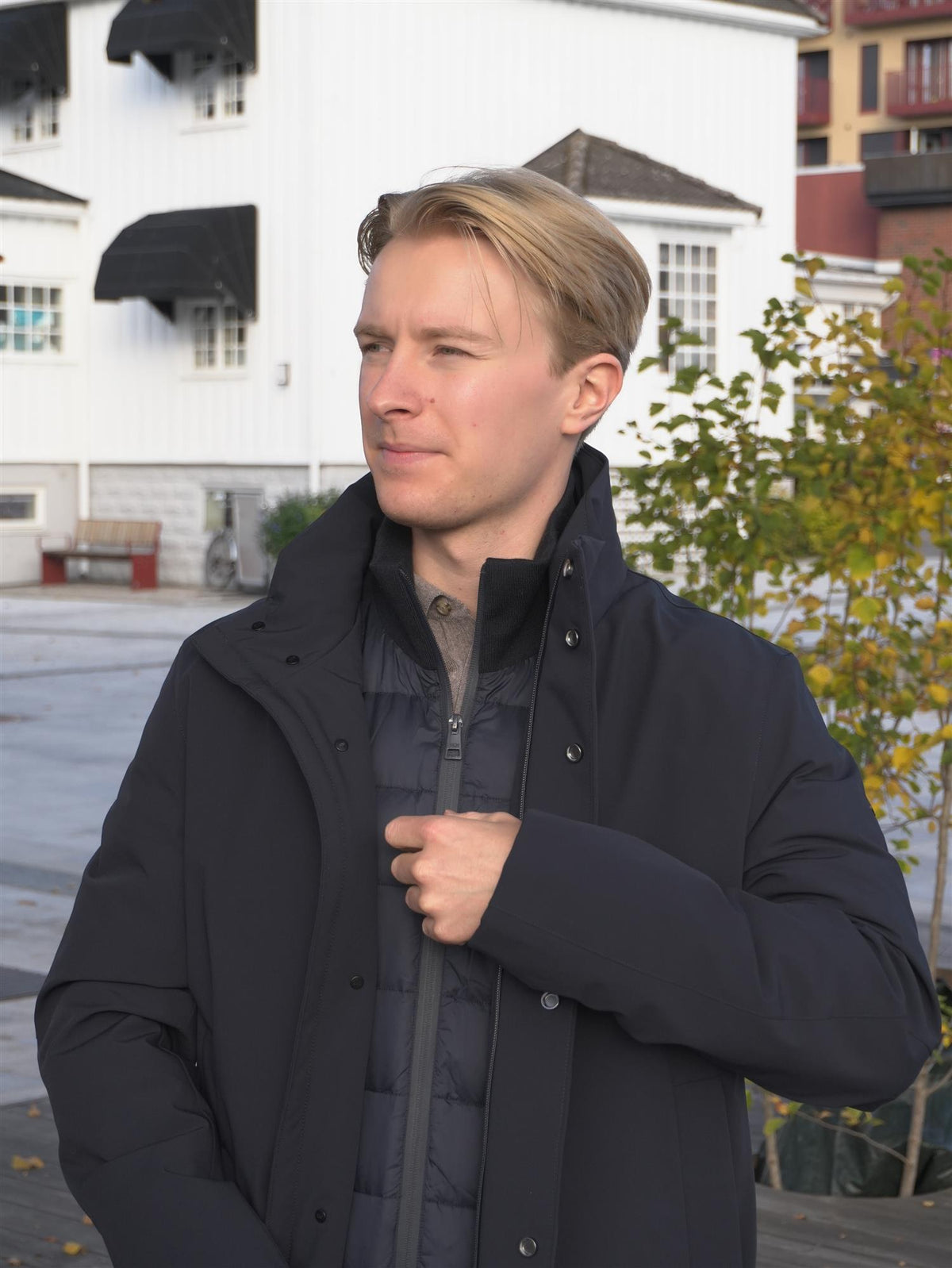 Blake Torano Technical Coat Navy