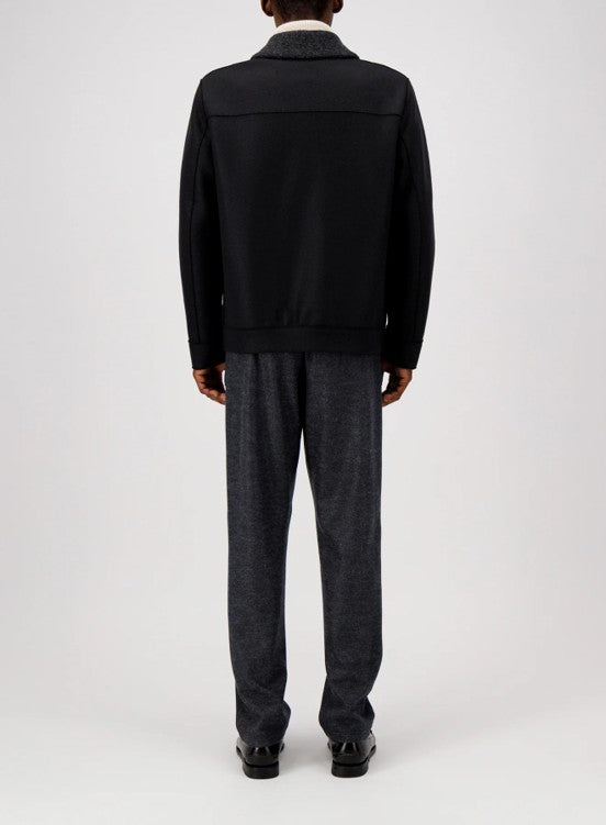 Golf Jacket Pressed Wool And Boucle