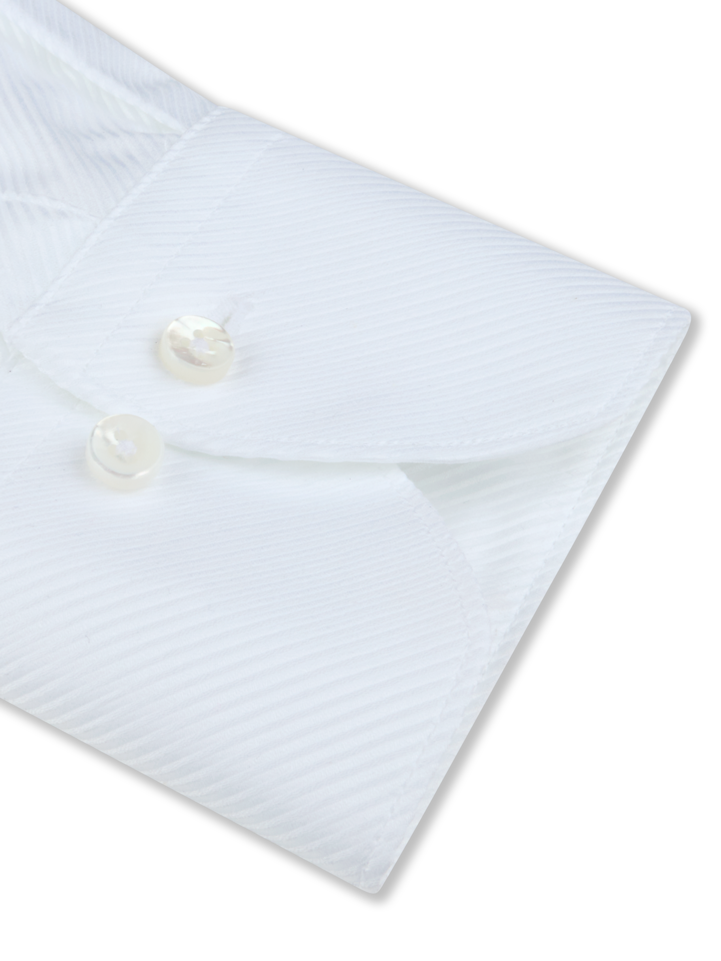 White Striped Twill Regular Shirt