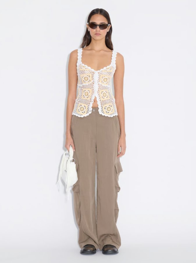 Cocoon Denim Micro Bag White