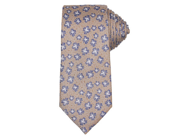 Silkeslips med blomster Beige