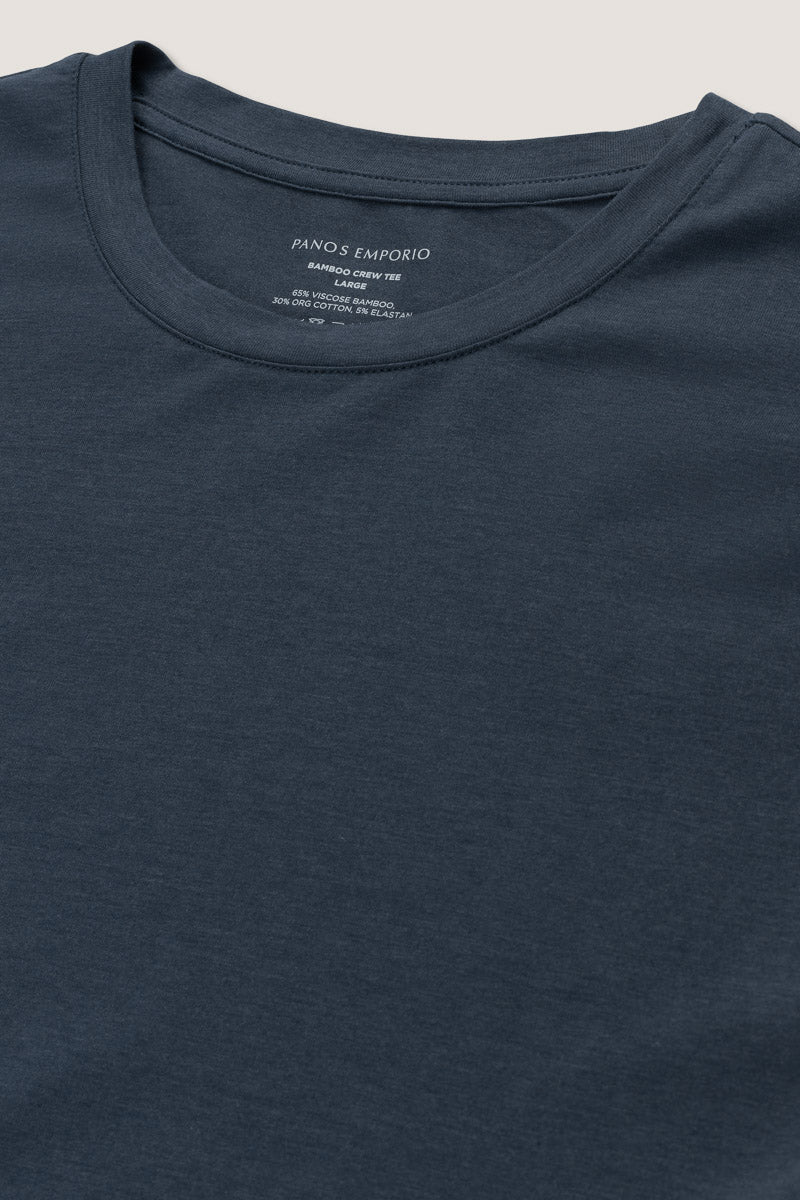 Bamboo/cotton Crew Tee Asphalt