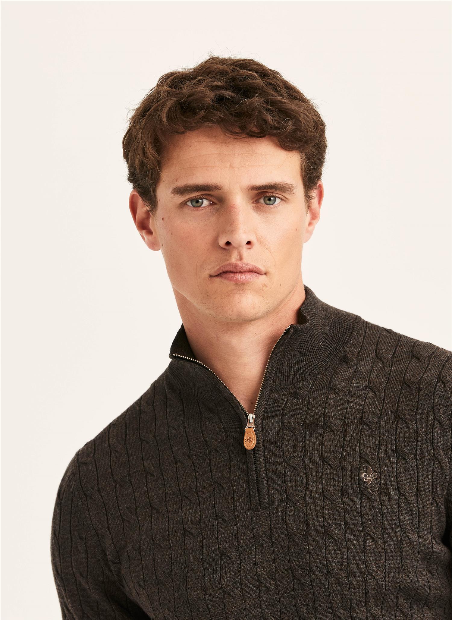 Merino Cable John Zip AW26 Brown