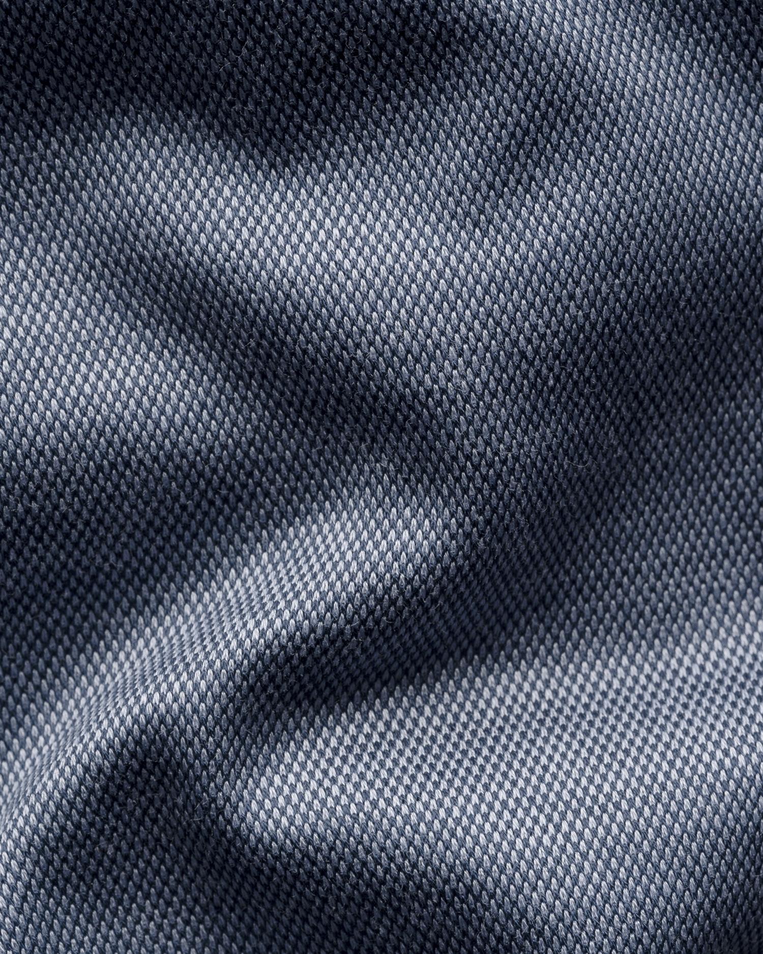 Dark blue Filo di Scozia Knit Contemporary Shirt