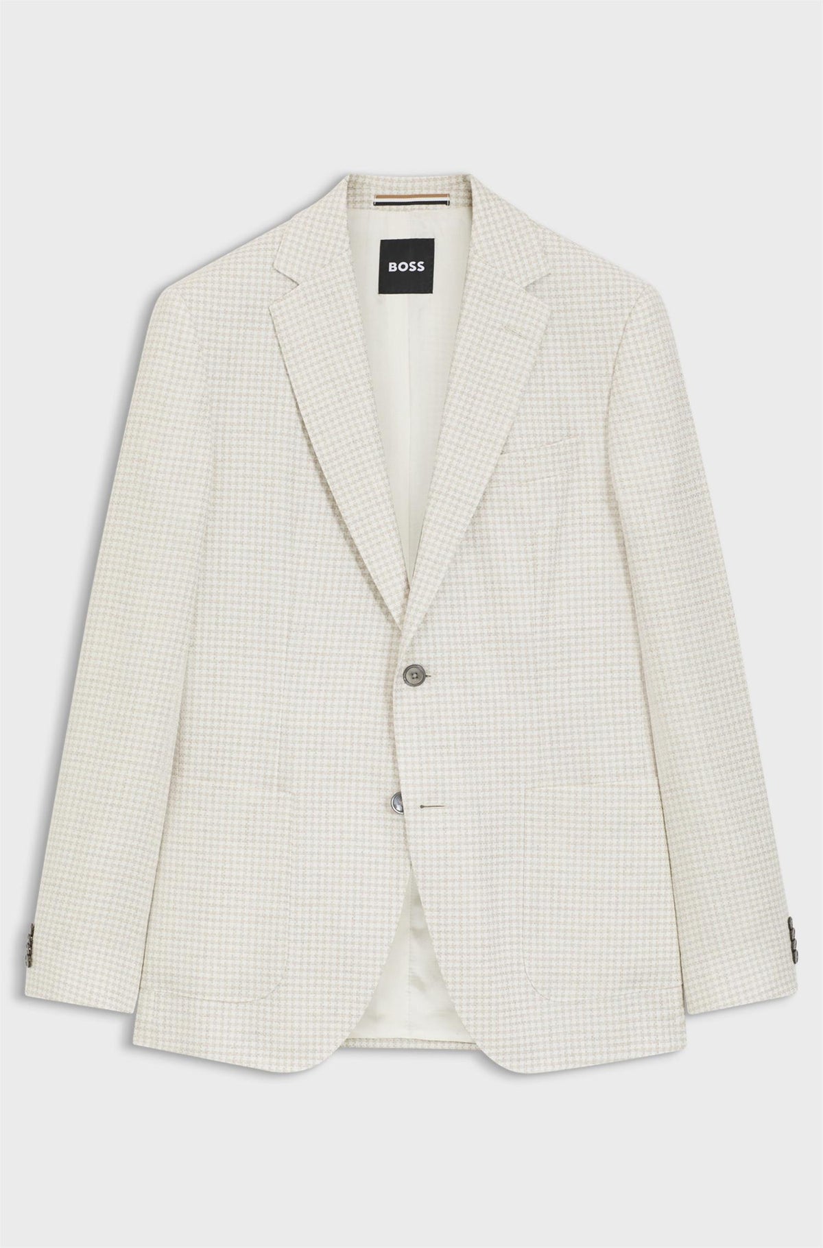 H-Janson Slim-fit blazer in checked linen, cotton and silk