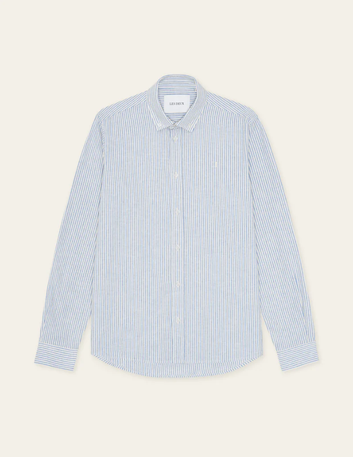 Konrad Stripe Cotton Linen Shirt Allure