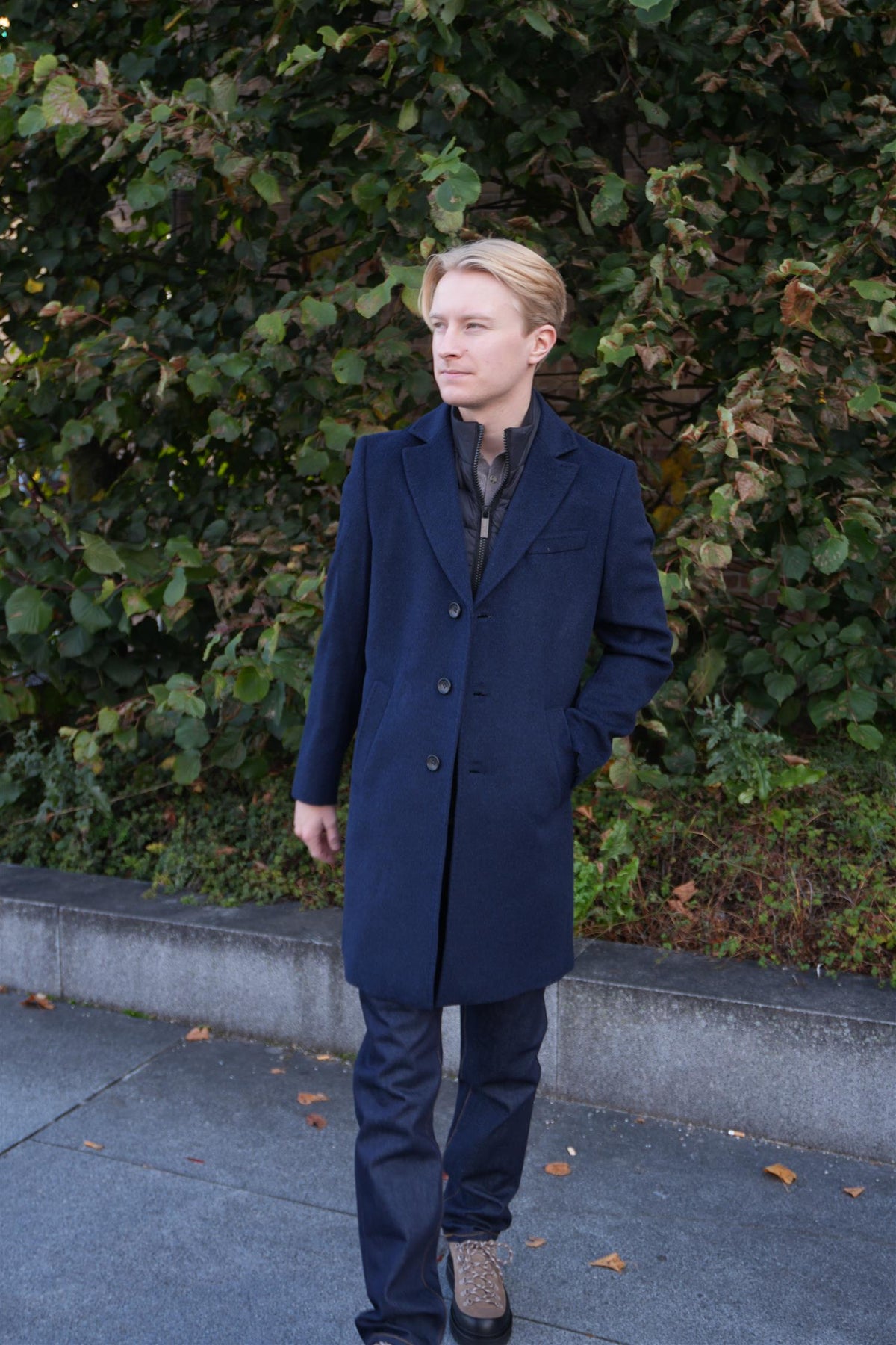 Sultan Tech Cashmere Coat Navy