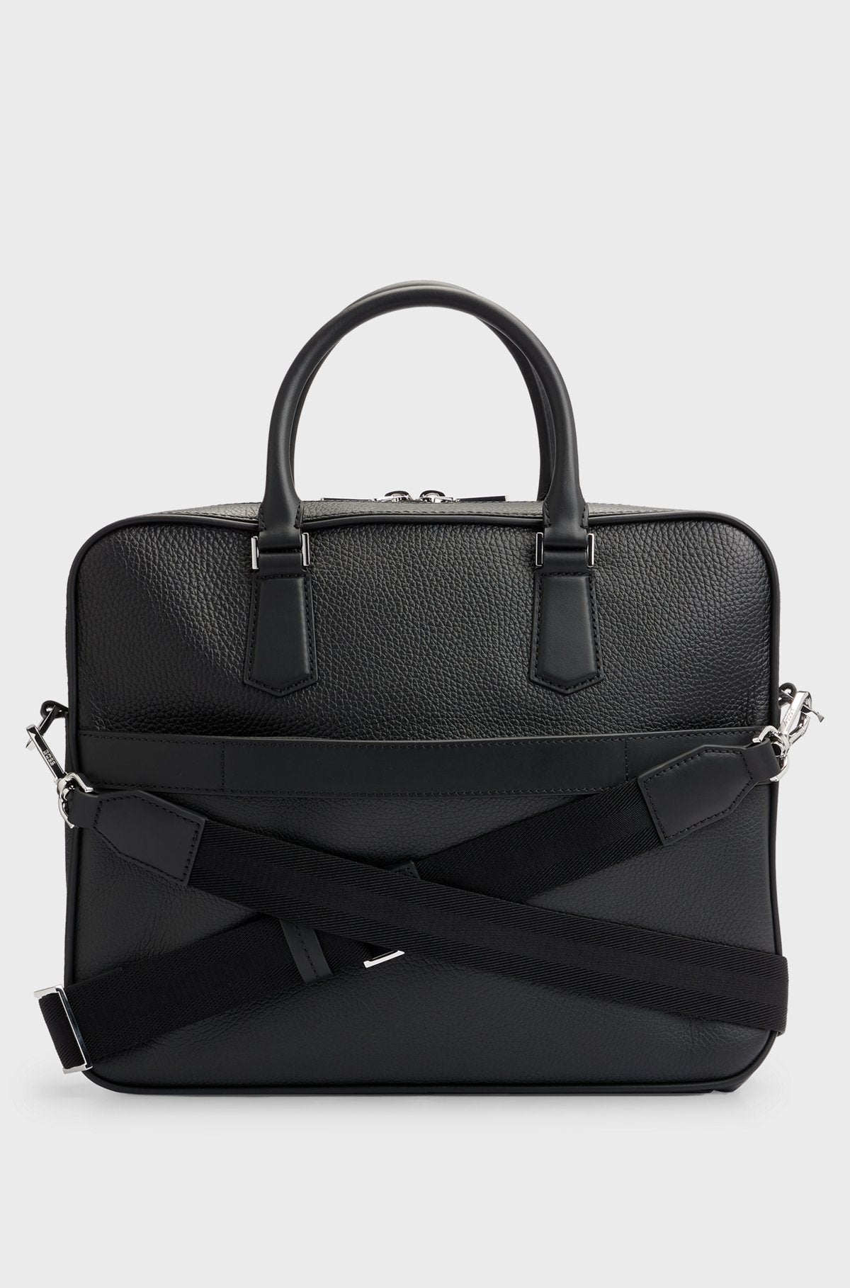 Document case in Italian leather with embossed logo