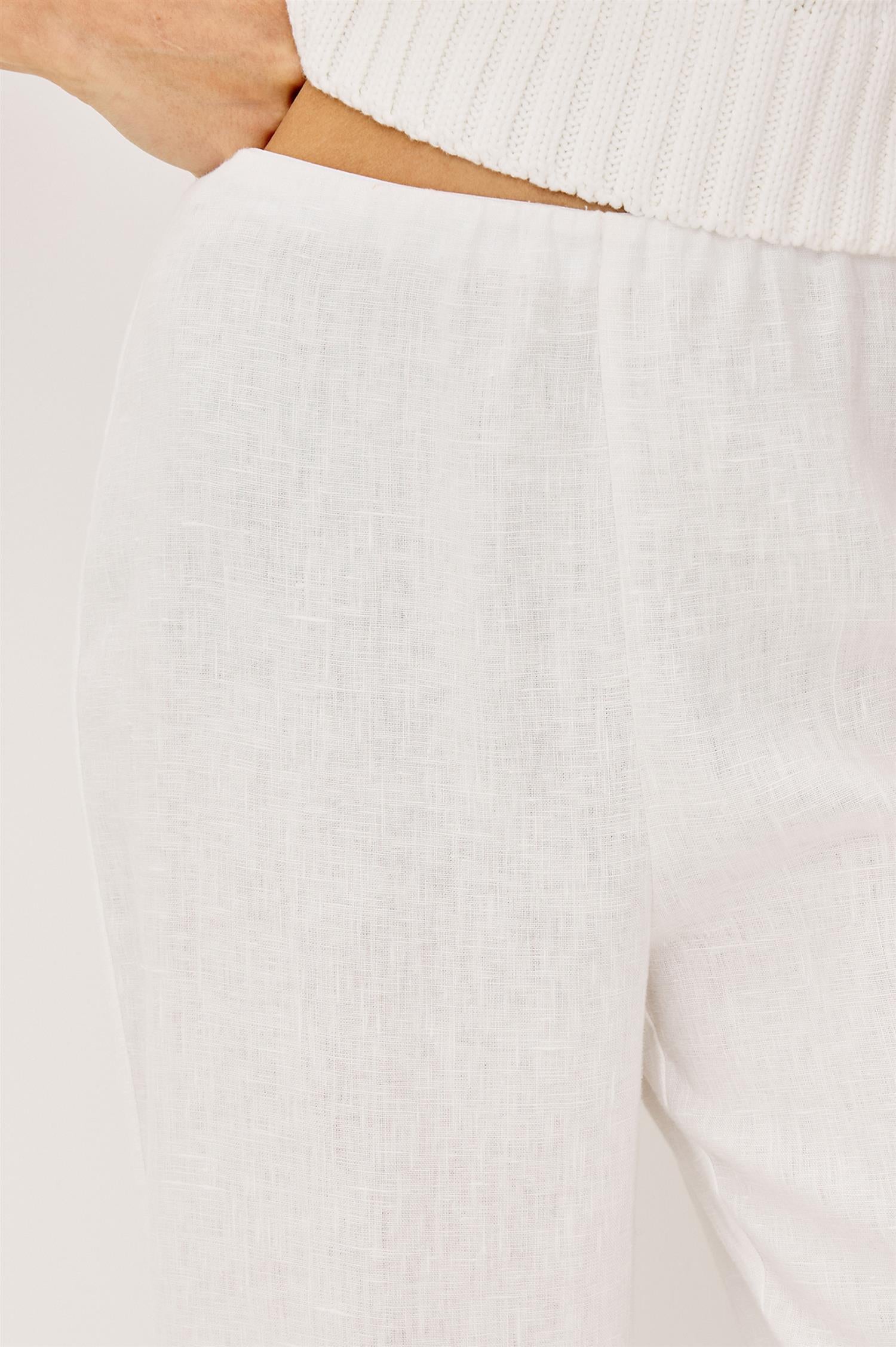 Andrine Linen Pants White