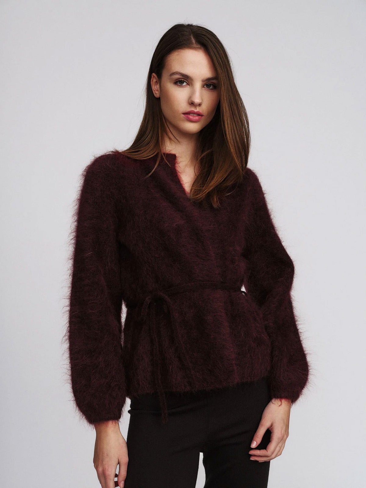 Fredrikke Chunky Cardigan Oxblod