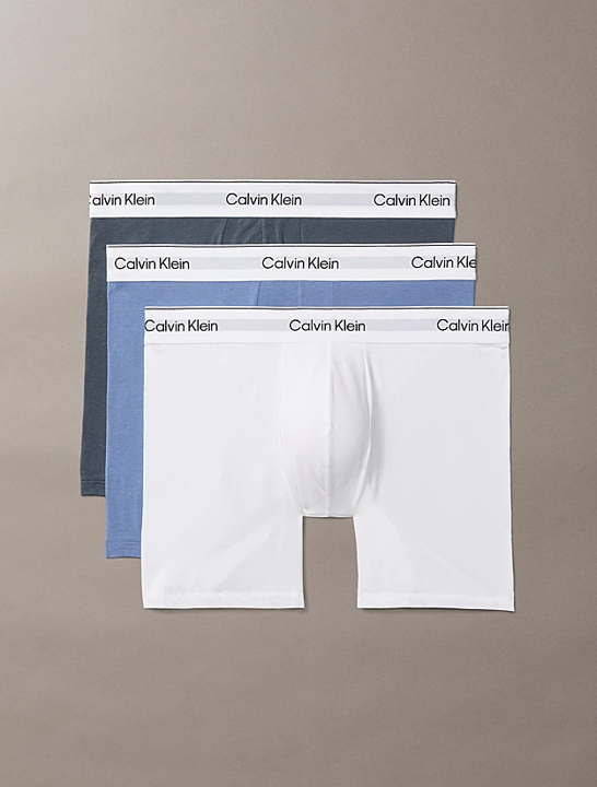 Boxer Brief 3PK White/ Blue / Turbulence