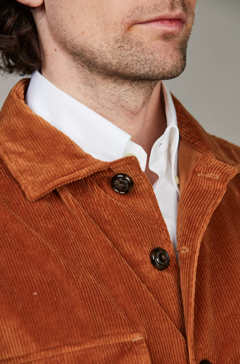 Corduroy Overshirt Soft Orange