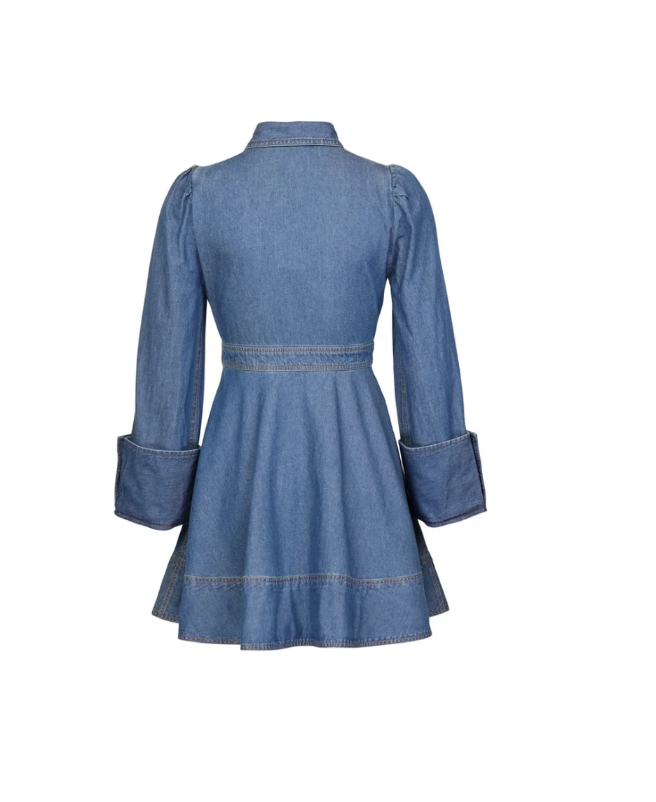 Denim Mini Dress French Blue