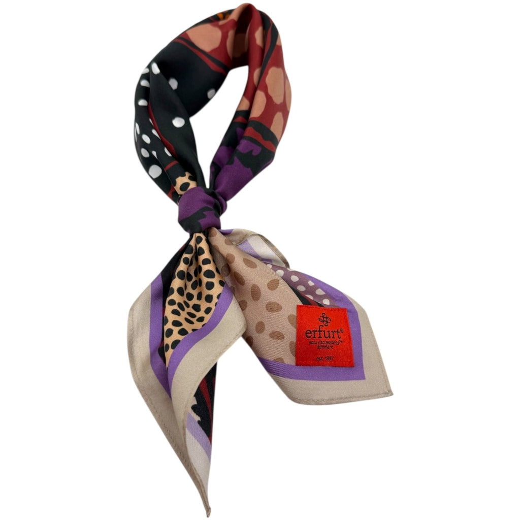 Patchwork Print Purple Velvet