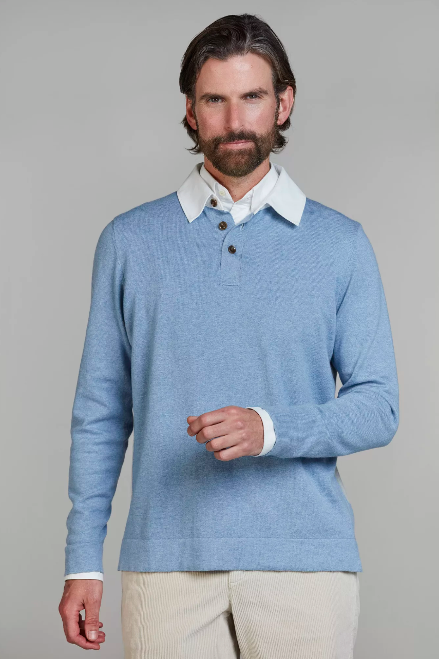 Rugger Style Knit Blue