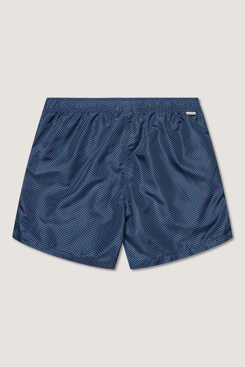 Luxe Swimshort Herringbone Dark Blue