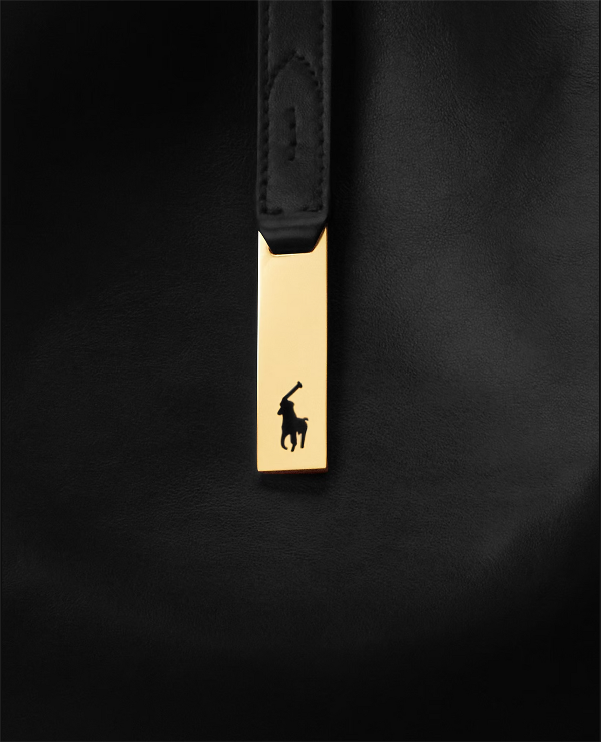 Polo ID Large Calfskin Shoulder Bag Black