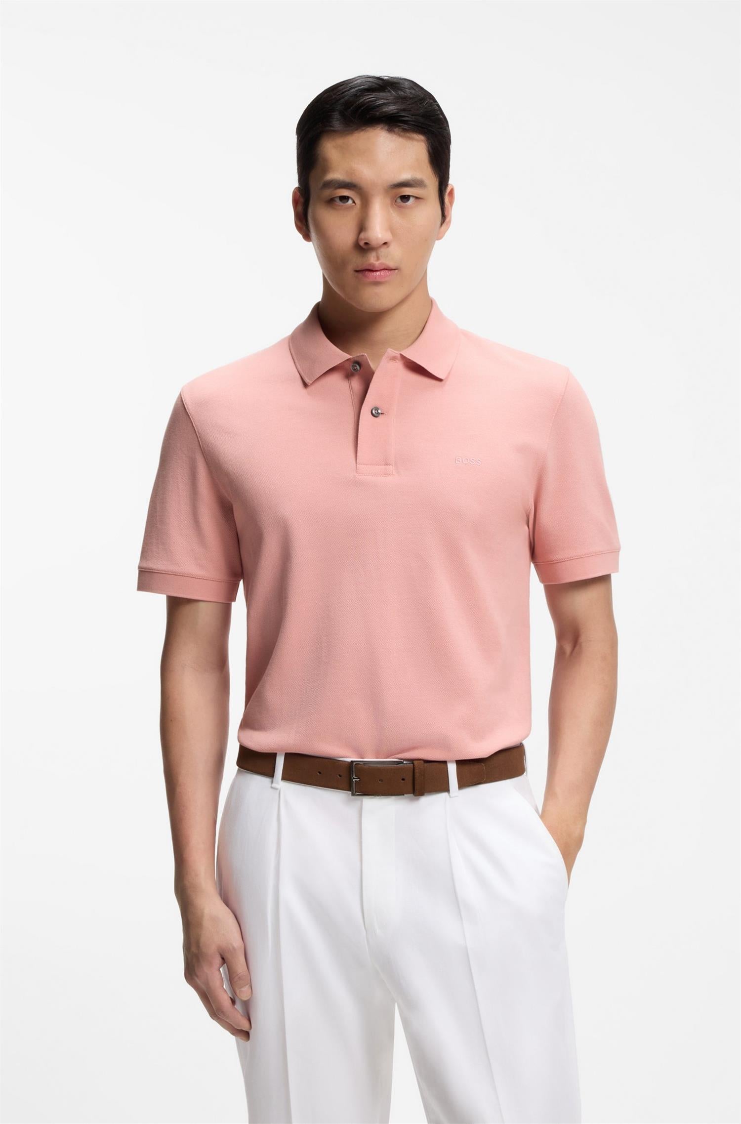 Pallas Piquet Polo Shirt Open Pink