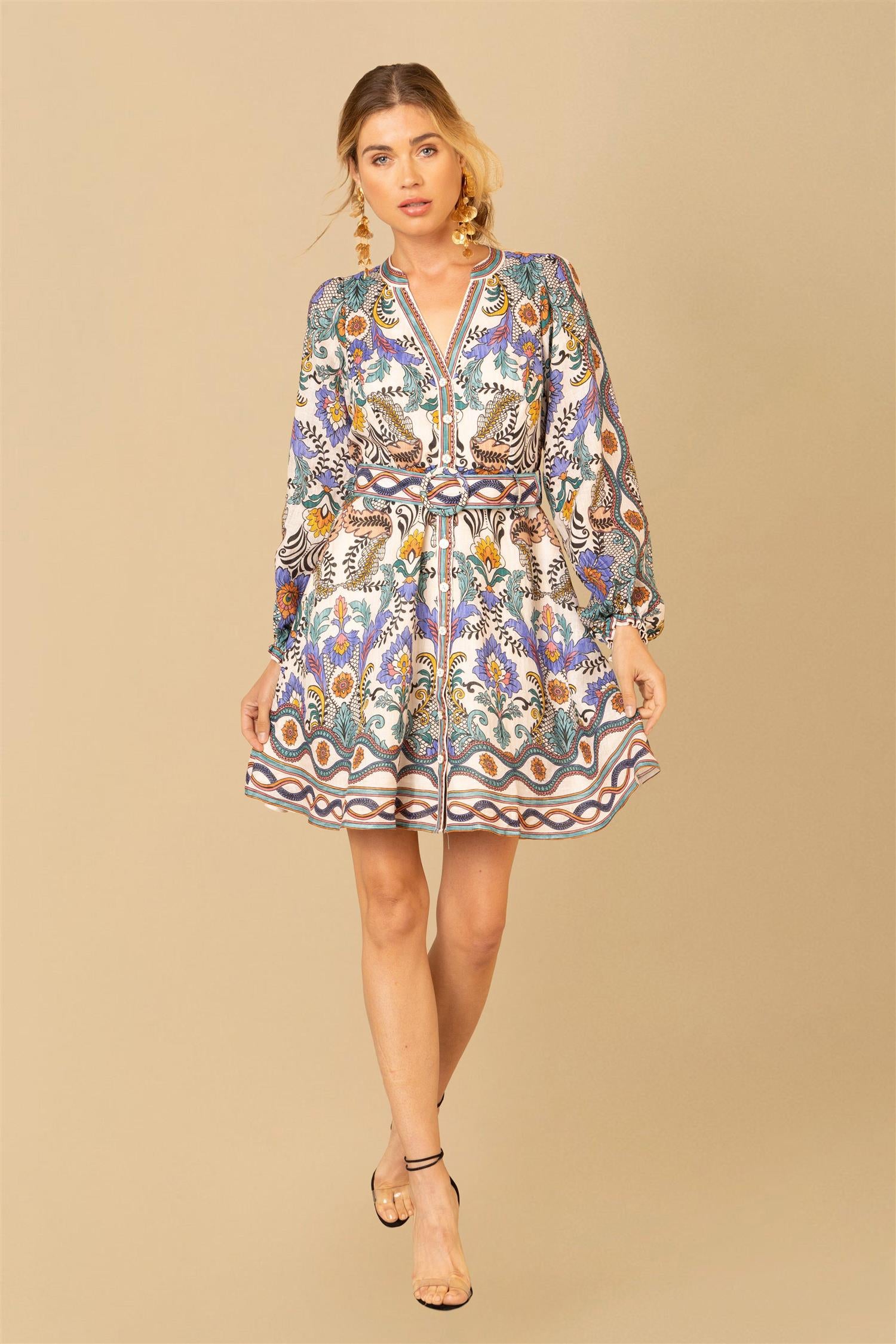 Ryann Linen Dress - Ivory