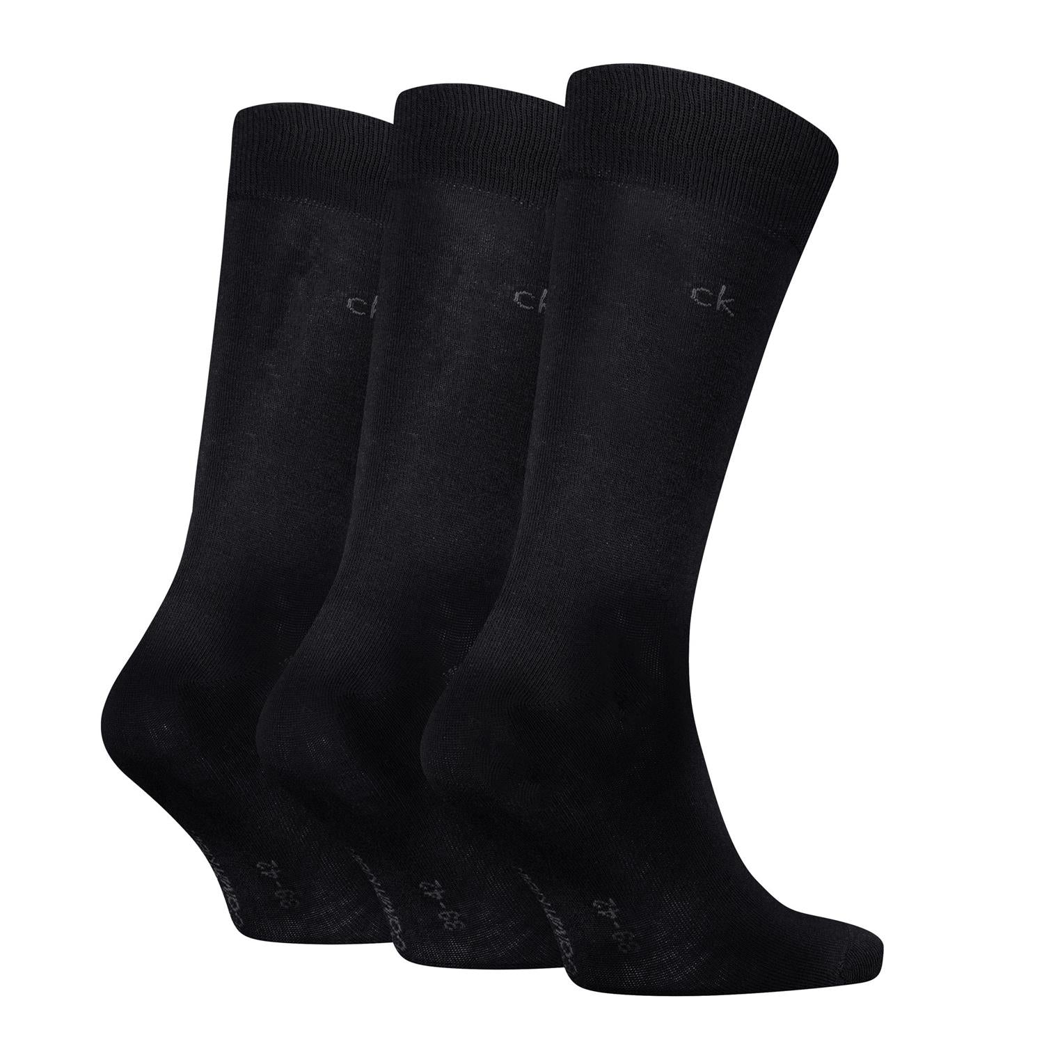 Ck Man 3pk Cotton Crew Sock Black
