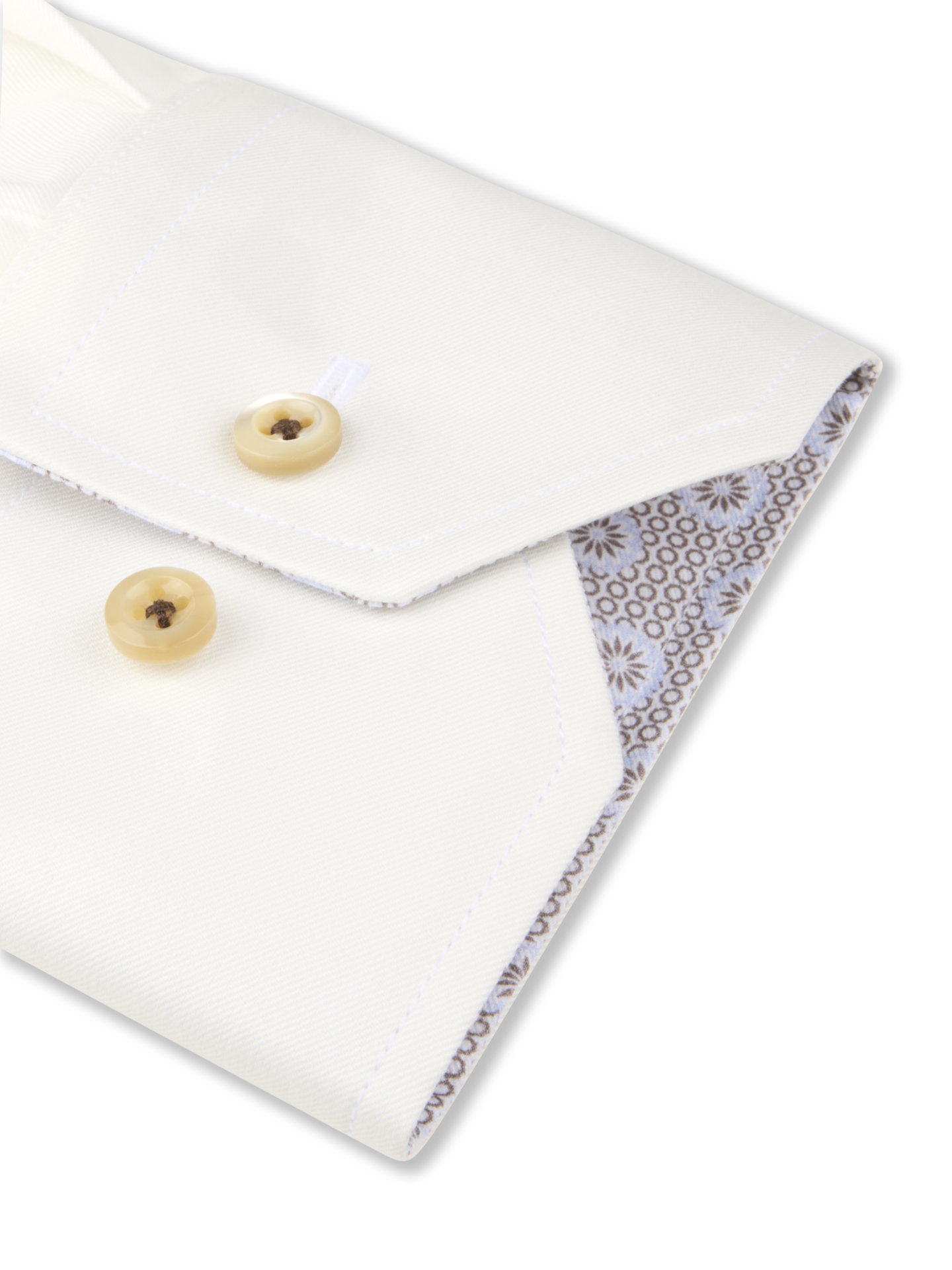 Champagne Twill Regular Shirt with Contrast