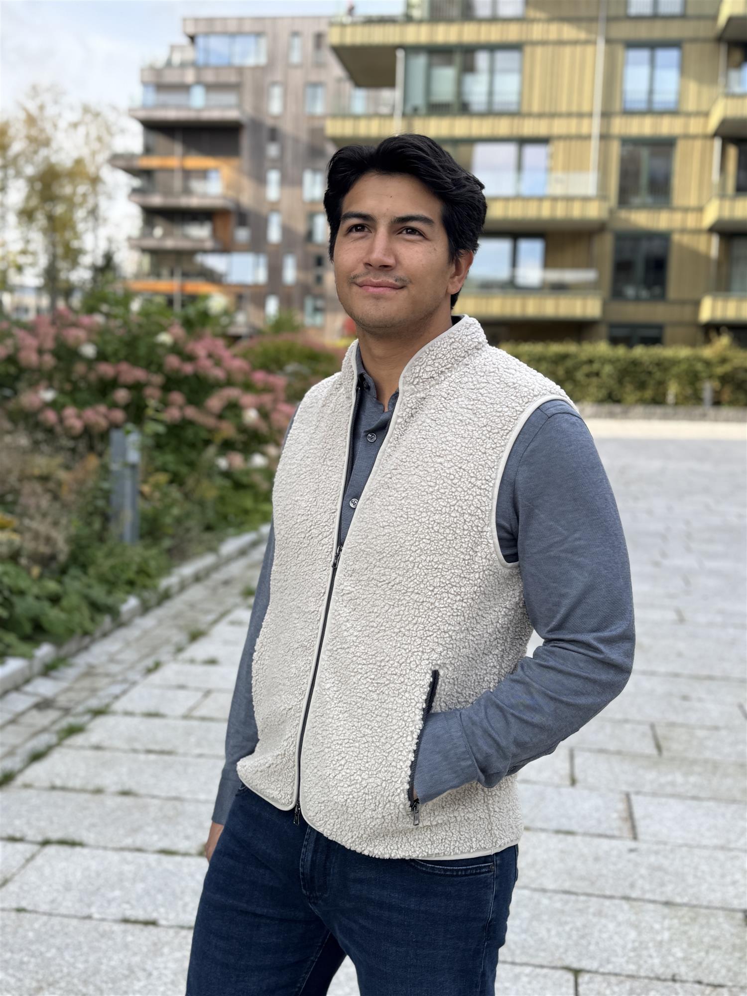 Pile Fleece Vest Sand