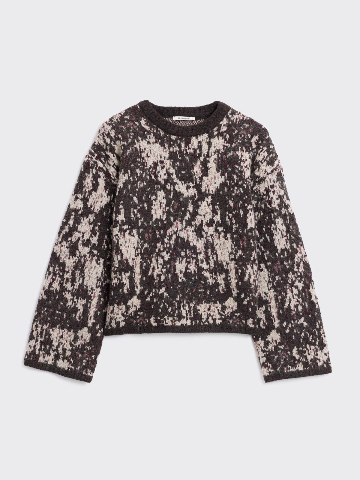 Lola Jacquard Crewneck Burgundy Mix