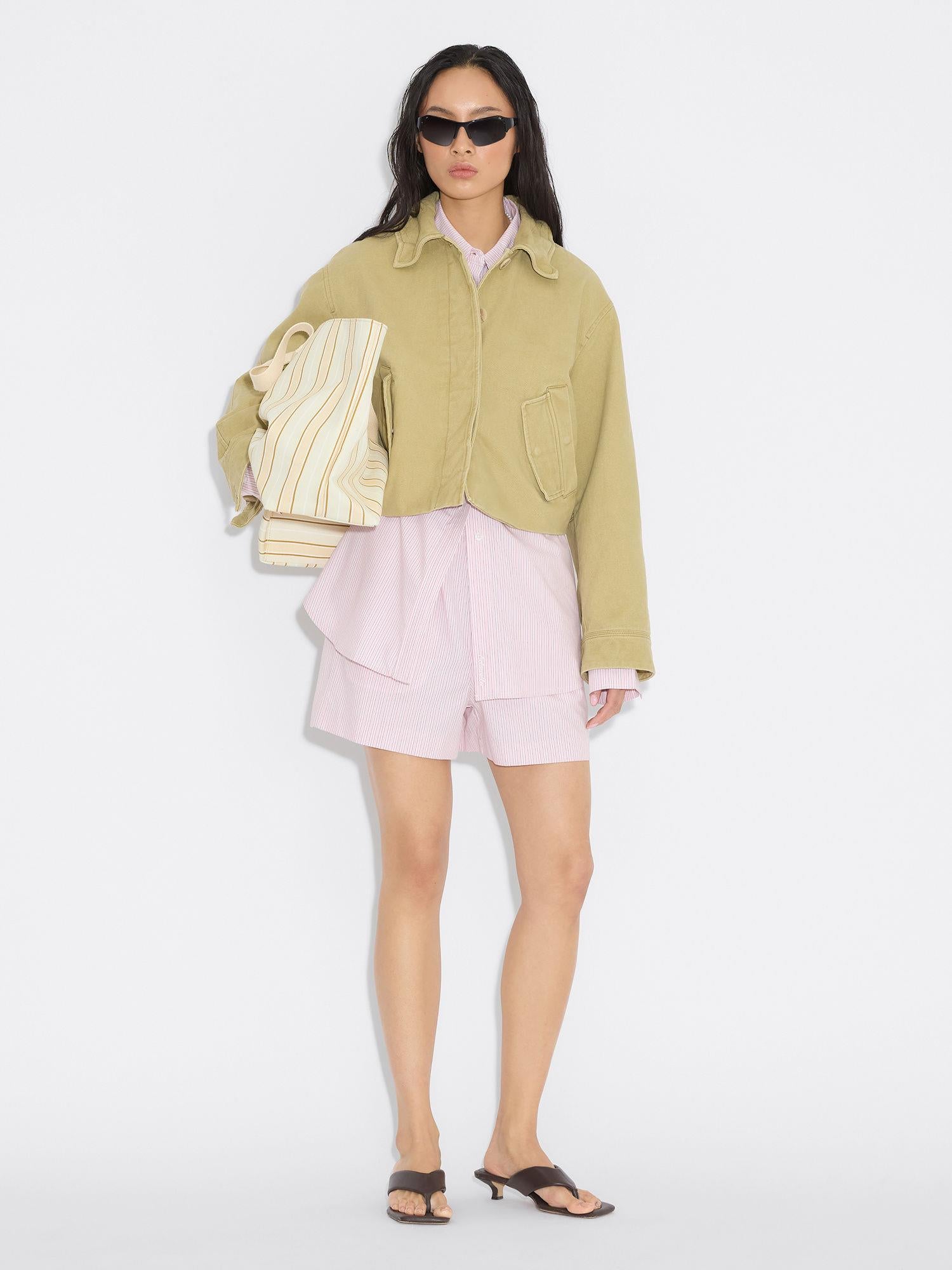 Loose Stripe Shirt Pink Mix