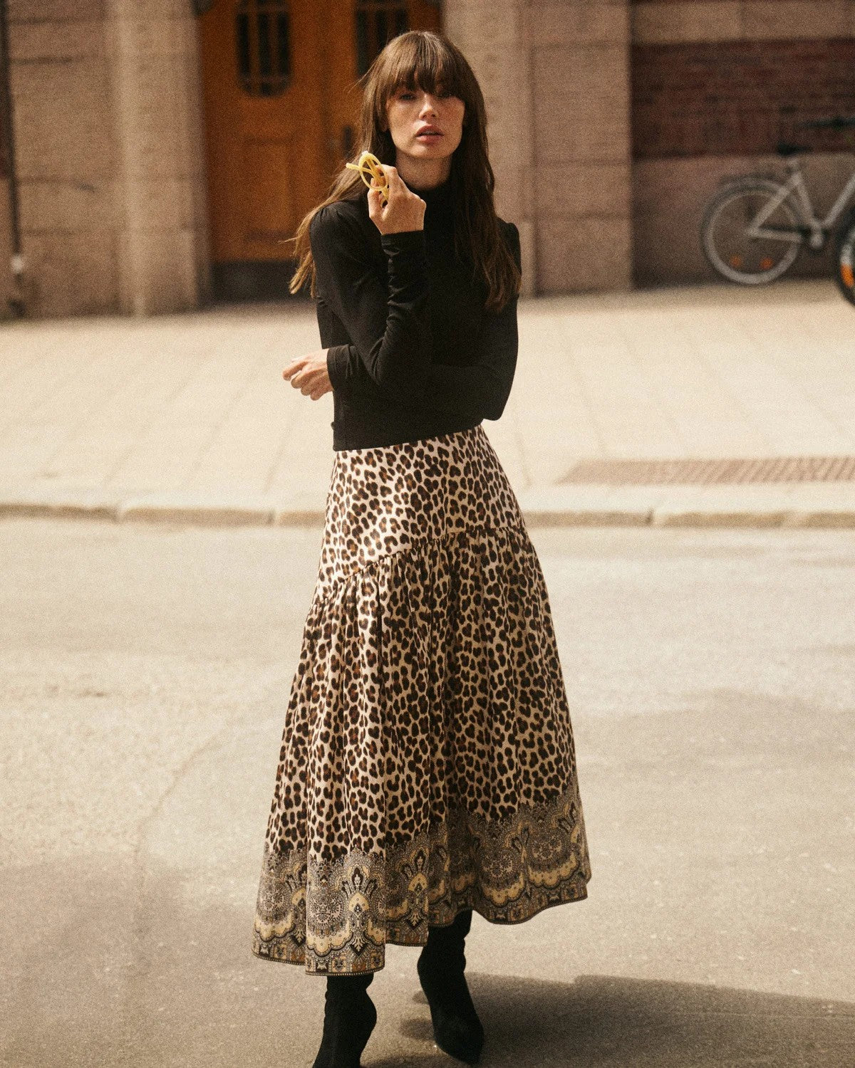 Tafette Midi Skirt Wildpaisley