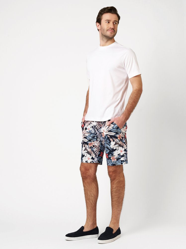 Casual Shorts Apricot and Blue Flowers