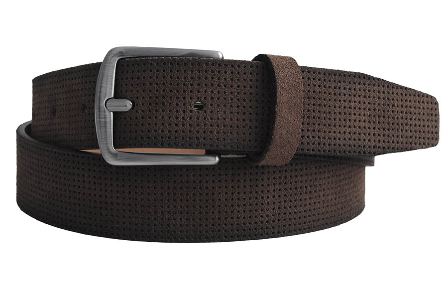 Semsket belte 6937 dark brown