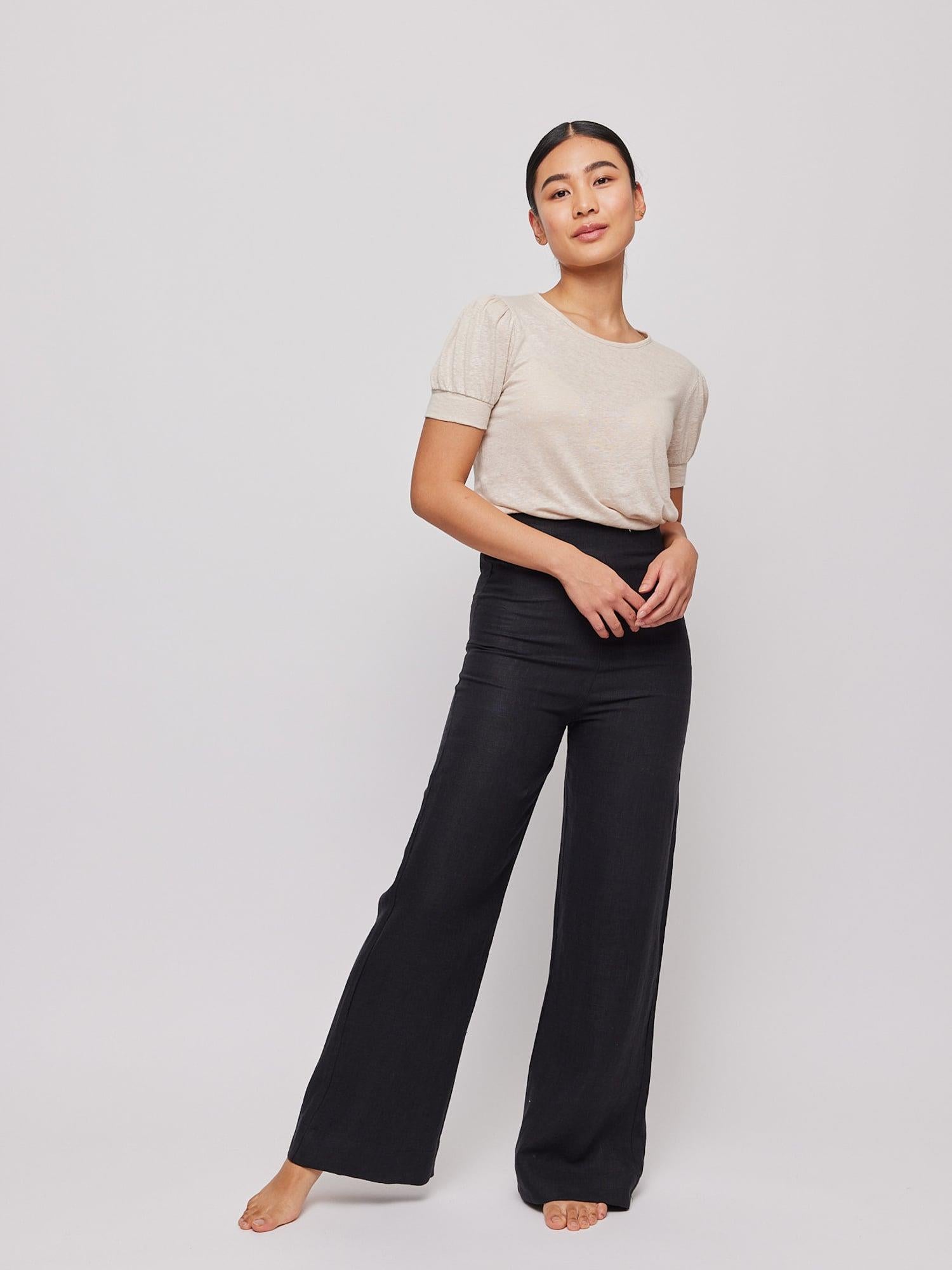 Molly Linen Pants Black