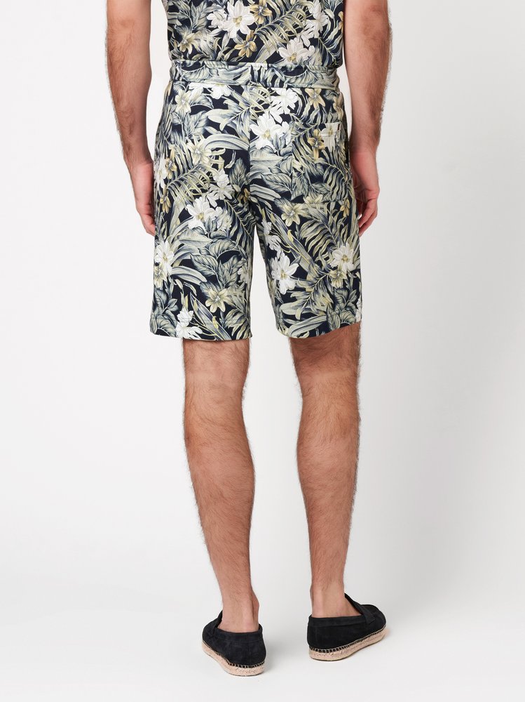 Casual Shorts Pastel Green Flowers