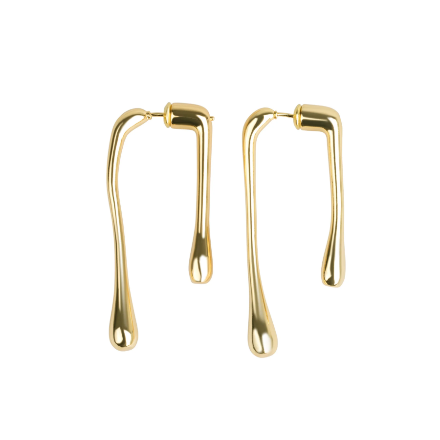 Corinne Drop Bar Earrings Gold