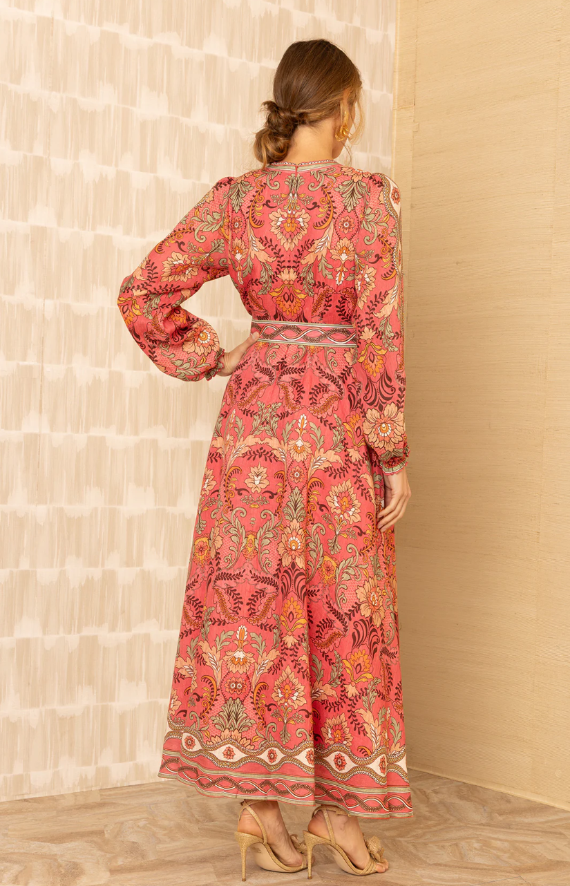 Ryann Linen Maxi Dress - Rose
