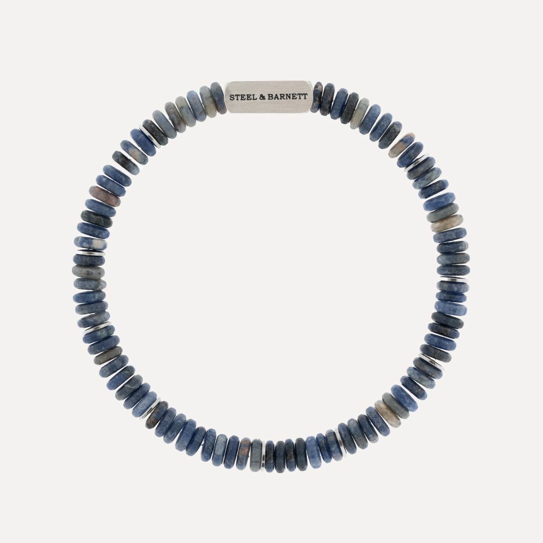 Stones Bracelet Two Tone Matt Sodalite