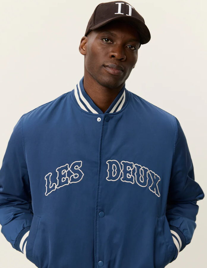 Varsity Tech Jacket Dark Denim