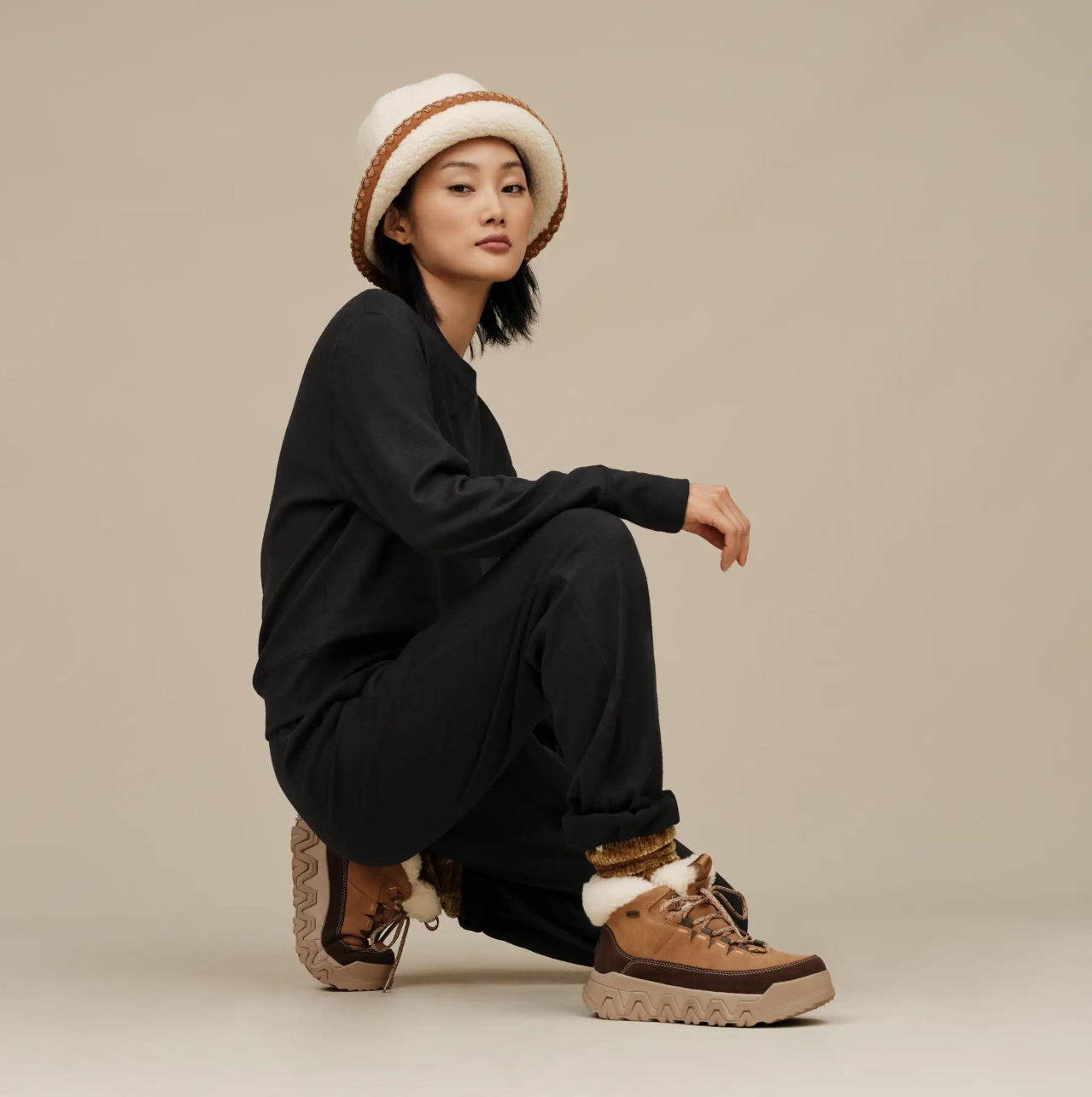 UGGfluff Scalloped Hat Nimbus
