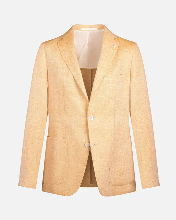 Danielle slim yellow linen jacket