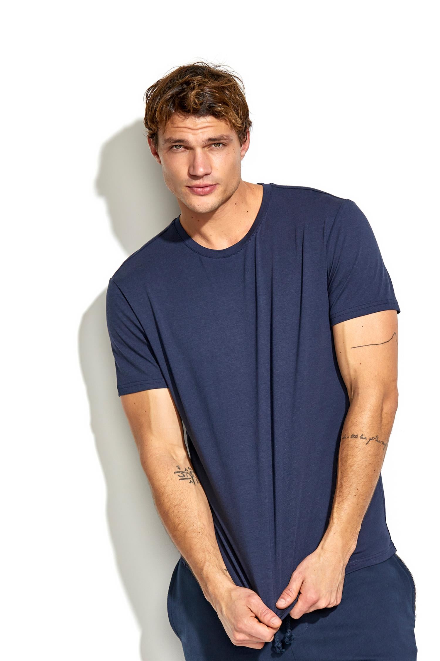 Bamboo/cotton Crew Tee Navy