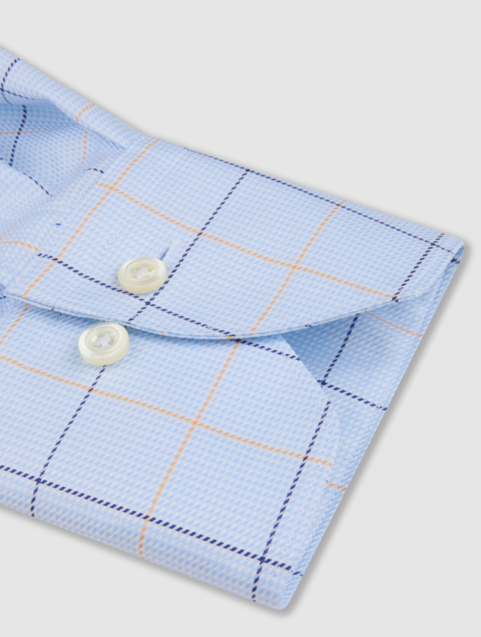 Checked Twill Fitted Body Shirt