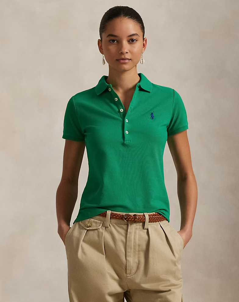 Julie Polo-Slim-Short Sleeve Green