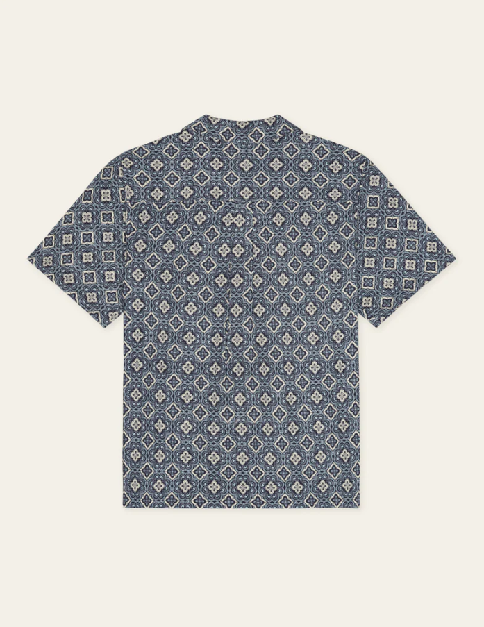 Lukas Arabesque AOP SS Shirt Blue Fog