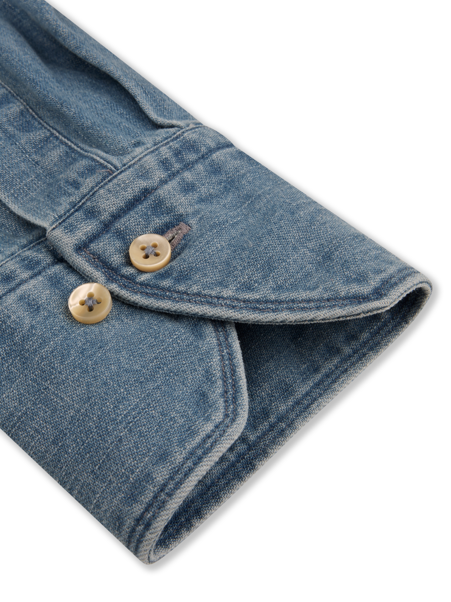 Blue Denim Slimline Shirt Double Pockets